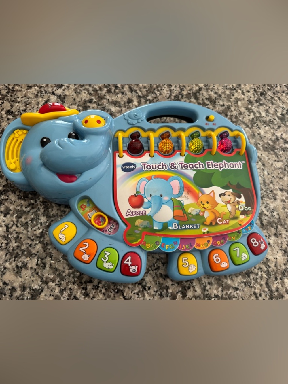 Vtech Touch & Teach Elephant Toy - Blue